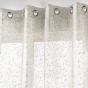 Voilage à Œillets 140 x 240 cm - Voile Sablé Appliqué Métallisé Maïssa