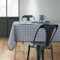 Nappe rectangle 150 x 240 cm polyester fils teints vichy Bleu