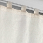Paire de panneaux droits 2 x 60 x 160 cm – Effet lin tissé Norine – Voilage à passants