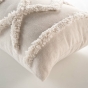 Coussin dehoussable 30 x 50 cm polycoton tufte Safira Naturel