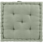 Coussin de sol 50 x 50 x 10 cm coton/polyester recycle grs twily Sauge