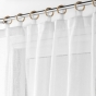Voilage a oeillets bois 140 x 240 cm voile tissé Minalisa Blanc