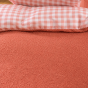 Parure de lit 2 pièces 140 x 200 cm bouclette unie PILOU Terracotta