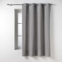 Lot de 2 Rideaux Petite Hauteur 135 x 180 cm – Twily Gris – Polycoton