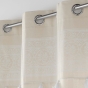 Lot de 2 Rideaux a oeillets 140 x 240 cm polycoton+ pompons Isalina Blanc