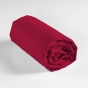 Drap housse 2 personnes 140 x 190 x 30 cm coton bio Biolina Bordeaux