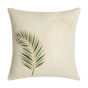 Coussin déhoussable 45 x 45 cm Polycoton imprimé métallisé ISADORA Sauge