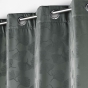 Lot de 2 Rideaux a oeillets 140 x 260 cm 100% occultant/jacquard Lunella Anthracite