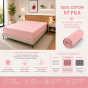 Drap Housse 140 x 190 cm Dragée – 100% Coton 57 Fils/cm² – Bonnet 30 cm