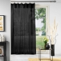 Voilage à anneaux 140x240 cm voile tissé Linka Noir