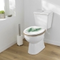 Abattant wc charnieres metal 37.5 x 46 cm mdf imprime+effet bois havane Sans