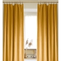 Lot de 2 rideaux ajustables en LIN Soline avec 8 anneaux pince 140 x 270 cm Jaune