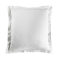 Taie d'oreiller 63 x 63 cm uni 57 fils lina +point bourdon Blanc
