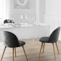 Nappe rectangle 140 x 240 cm microfibre imprimee metallisee mikado Blanc/argent