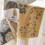 Nappe ronde (0) 180 cm polyester imprime faya Naturel