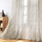 Lot de 2 voilages a oeillets 140 x 240 cm effet lin tissé imprimé Indila Beige