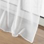 Voilage à Œillets 140 x 240 cm – Voile Sablé Brodé Métallisé – Félicia Blanc