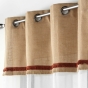Voilage a oeillets 140 x 240 cm voile sablé + jute Malory Terracotta