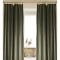 Lot de 2 rideaux ajustables en lin lavé avec 8 anneaux pince 140 x 270 cm Kaki