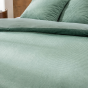 Parure de lit 3 pièces 240 x 220 cm velours côtelé uni Casual Cèdre