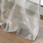 Voilage a oeillets 140 x 240 cm effet lin tissé imprimé Ginko Noisette