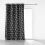 Rideau a oeillets tamisant 140 x 260 cm jacquard Floriani Noir