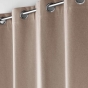 Rideau a oeillets 135 x 180 cm 100% occultant/chambray uni Occultiss Noisette