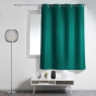 Rideau à œillets petite hauteur 140 x 180 cm – polyester uni essentiel – Emeraude