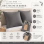 Lot de 2 Taies d’oreiller 63 x 63 cm – Viscose de Satin de Bambou – Granit – SALOMÉ