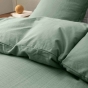Housse de couette 240 x 220 cm - Coton relief uni CLARA - Texture structurée - 2 taies 63 x 63 cm - Cèdre 