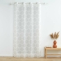 Voilage a oeillets 140 x 240 cm voile tissé appliqué Levita Blanc