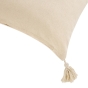 Coussin dehous. compr. pompon 45x45 cm coton/polyester imp metal. majestia des p Sans
