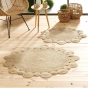 tapis rond déco (0) 90 cm jute ajouré Cordou
