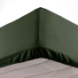 Lot de 2 Draps housse bonnet 30 cm 2 personnes 140 x 190 cm microfibre Oscar Kaki