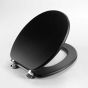 Abattant wc charnieres metal 37.5 x 46 cm mdf uni mat matteis Noir