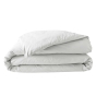 Pack parure 260 x 240 cm en percale 78 Fils + DH 160x200 cm Blanc