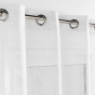 Voilage a oeillets 140 x 240 cm aspect brillant Sunline Blanc/argent