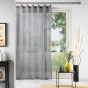 Voilage a anneaux 140 x 240 cm voile tissé Linka Anthracite
