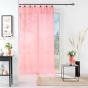 Voilage a anneaux 140 x 240 cm voile tissé Linka Corail