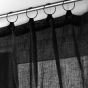 Voilage à anneaux 140x240 cm voile tissé Linka Noir