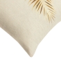 Coussin déhoussable 45 x 45 cm Polycoton imprimé métallisé ISADORA Ocre