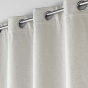 Lot de 2 Rideaux  à oeillets coupe froid 140 x 260 cm jacquard Polarine Naturel