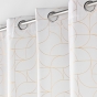 Lot de 2 rideaux a oeillets 140 x 260 cm polyester imprime metallisé Louxor Blanc