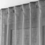 Voilage a passants caches 140 x 240 cm effet lin tisse Haltona Gris