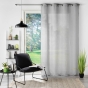 Voilage à oeillets 140 x 240 cm voile tissé Soane gris