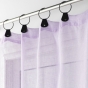 Voilage a anneaux 140 x 240 cm voile tissé Linka Lilas