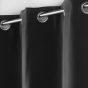 Lot de 2 Rideaux petite hauteur 135 x 180 cm isolant thermique microfibre Micropolar Noir