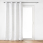 Lot de 2 Rideaux à Oeillets (140 x 260 cm) ECLAT Blanc, Occultant Imprimé Métallisé