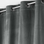 Lot de 2 Rideau à oeillets 140 x 260 cm velours côtelé Casual Anthracite