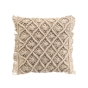 Coussin dehous. compr. franges 40 x 40 cm coton macrame indy Sans